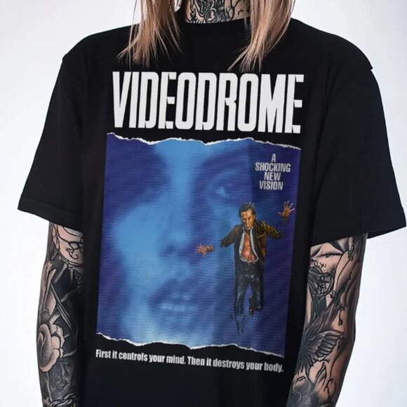 Videodrome 1983 Sci-Fi Horror Movie T-Shirt, 80s Horror T-Shirt,David Cronenberg - Picture 1 of 2